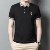 Polo de luxe pour hommes, mode décontractée, manches courtes, 100% coton, haute qualité, broderie, vêtements pour hommes, taille asiatique M-4XL