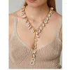 Ketens lange parelachtige schaal initiële kettingbrief alfabet hanger Bijoux collier femme colar boho collares de moda 2023 vrouwen