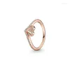 Cluster Rings 04 2023 925 Rose Shining Logo Strips Stacked Cross Three Women's Gift Wholesale