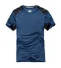 Heren t shirts snel droge slanke fit tees mannen patchwork t-shirts compressie shirt tops bodybuilding fitness o-neck korte mouw man