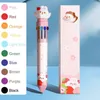 Cadeau créatif école fournitures de bureau mignon papeterie 10 couleurs stylo à bille multicolore stylo neutre