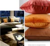 Kudde lyxig sammet omslagskuddkudde fast färgfodral dekor soffa kast kuddar rum dekorativ grossist