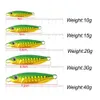 Hameçons de pêche Metal Jig Leurre de pêche 10g 15g 20g 30g 40g Shore Casting Swimbait VIB Cuillère Hameçons Appâts artificiels LAKE Ocean Tackle Pesca P230317