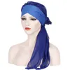 Czapka czapki/czaszki czapki kobiety solidne bandaż turban głowa głowa czoło skrzyżowane oddychające szyfonowe szyfonowe spać chemo hair turbany włosów