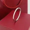 Fashion Titanium Steel Love Bangle Bracciale Donna Uomo 4mm Thin Love Bracciali Distanza Gioielli Regalo per amante 16-19 con borsa di velluto