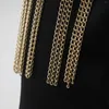 Scen Wear Ethnic Gypsy Gold Metal Belt Body Chains Boho Tassel Midjeklänning Trouser Chain Decoration Hook Loop kjol