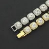 Gold banhado Iced Out Diamond Diamond Hiphop Hip Hop Jewelry Chain Link Chain