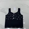 New Paris Designer di marca Canotte da donna 2C Lettera Ricamo Top Sexy Off spalla Sling Canotta Casual Sport Yoga Outdoor Senza maniche Canale Backless Top Camicie C76