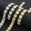 Gold banhado Iced Out Diamond Diamond Hiphop Hip Hop Jewelry Chain Link Chain