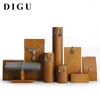 Jewelry Pouches DIGU Custom Made Counter Simple Style High Quality Wooden Earring Necklace Display Stand