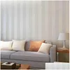 2016 Wallpapers Sier Minimalist Wallpaper Modern Wall Ering Stripe Paper Glitter Nonwoven Background For Living Room 210722 Drop Delivery Dh4Rc