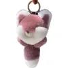 Énorme vrai Rex fourrure de lapin porte-clés monstre pompon poupée porte-clés sac voiture pendentif à breloque renard avec métal Claw185F