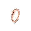Anillos de racimo 2023, joyería de oro rosa, cadena de cuentas, anillo de diseño Simple para mujer, regalos apilables para niñas con estilo