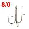 Fishing Hooks 10pcs 3551 High Carbon Steel Treble Fishing Hooks Saltwater Sharp Big O'Shaughnessy Triple Bait Fishhooks Size 6/0 7/0 8/0 10/0 P230317