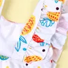 Kleidungssets für Kinder, Mädchen, modisch, Cartoon-Ananas-Druck, einteiliger Badeanzug, stilvoller Rüschen-Badeanzug