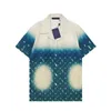 Summer Designer Mens Shirt Letter Print Graffiti Patchwork Striped Hawaiian Beach Loose Casual Short Sleeve T Shirt Asia size M-3XL