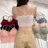 Camisoles Tanks 2023 Women Canotta Intimo Ladies Lace Sheer Spaghetti Strap Canotte con scollo a V Canotte Reggiseno