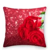 Poduszka rzuć czerwoną różową kwadratową pokrywę poduszki 45x45cm poduszka dekoracyjna sofa sofa do sypialni salon