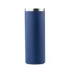 30oz Powder Coated STRAIGHT Skinny Tumbler Stainless Steel Tumbler Slim Tumbler Vacuum Insulated Beer Coffee Mugs with Lid