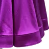 Vêtements de scène pour adultes, robes de danse pour concours de salle de bal, jupe violette à manches longues pour femmes, robe de danse Tango Waltz