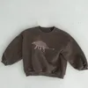 Hoodies Sweatshirts Herbst Kinder Hoodies Cool Dinosaurier Plus Fleece Kinder Pullover Bequemes Sweatshirt 230317