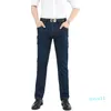 Jeans masculinos 2023 Autumn Cotton Stretch Style Classic Fashion Business Pantagens soltas