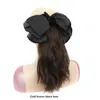 Wig Ponytail Female Big Bow Grip Curly Hair High Chemical Fiber Water Ripple Mid