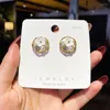 Stud Earrings 2023 Exquisite Sweet Rhinestones Imitation Pearl Circle Flower Temperament Fashion Women's Jewelry Accessories