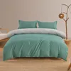 Bedding Sets Classic Orange Set Double-sided Red Green Solid Bed Linen 4pcs/set Duvet Cover Sheet Comforter Home Textile