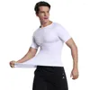 Men's T Shirts Short Sleeve Plain Tees Men Undershirt Compression Stretch Tops Bodybuilding Fitness Workout Shirt Mens Training Wear