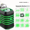 Laser Level 16 Lines 4D cross line 1 battery Green laser level self-leveling level laser horizon vertical measure