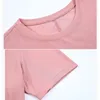 L158 Short Sleeve Shirts Lightweight Yoga Tops Quick-drying T-Shirt Outdoor Workout Clothes Women Running Sweatshirt