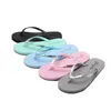 Slippers EOFK Women Flip Flops Summer New Outside Slippers EVA Soft Casual Shinny Glitter Ladies Candy Colors Beach Flat with Solid Z0317