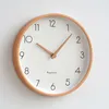 壁の時計10/12インチ木製時計モダンデザイン北欧の短いリビングルーム装飾キッチンミュートアートウォッチホームデコレーション