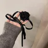 Choker Retro Black Dinner Party Big Flower Lace Adjustable Ribbon Collar Sexy Neck Band Necklaces For Women Girls Jewelry