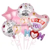 Party Decoration Mothers Day Theme Decorative Balloons Festive Balloon Set Mom I Love You Birthday Bedroom Meaning E Dhiof