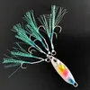 Fiskekrokar 20Pair Cast Jig Assist Hook Slow Jigging Lure Bass Hooks Barbed Hook Binding Up Fishhook With Feather Sea Double Fishing Hook P230317