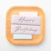 Moules de cuisson Mini Cursive Anglais Lettre Cookie Embosser Timbre Merci Bébé Anniversaire Dessert Gâteau Moule Clair Signature Moule Personnalisable