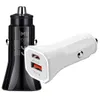 12W 2.4A USB C Car Charger Type c PD Dual Ports Chargers Auto Power Adapter Quick Charging For Iphone 12 13 14 15 Samsung Tablet PC With Box