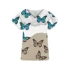 Camisetas femininas T-shirt feminino Summer 2023 Butterfly Print Loose Ladies Tops Feminino Pretty and Bloups Manga curta Y2K Top