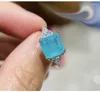 Eheringe Delicado Corte Cuadrado Lago Azul Verde Circn Anillo Nupcial Para Mujer Elegante Compromiso Boda Joyera Regalo