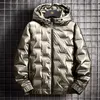 Heren Down glanzende stoffen jas Men 2023 Haped topkwaliteit witte eend dikke winter warme parka waterdichte plus size 5xl