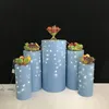 Metalowy cylinder filar stojak na ciasto weselne kwiat rzemiosła dekoracje kolumny cokole ślubne do zapasów imprezowych mariage