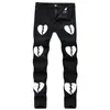 Męskie dżinsy Nowe męskie Digital Drukowane dżinsy BLA 2022 Slim Elast Elastyt Pencil Pants Midrise Hip Hop Street Zużycie Z0315