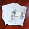 Cartes de voeux 50X Invitations de mariage transparentes avec étiquette à paillettes dorées Emballage de vélin bricolage Cartes d'impression personnalisées pour fête de douche nuptiale 230317