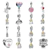 Srebro 925 Fit Pandora Original charms DIY Wisiorek kobiety Bransoletki koraliki Europa Wszystkiego Najlepszego Urodziny Hot Air Balloon