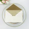 بطاقات المعايدة A7 Pearl Envelope مع Glitter مبطن 195x135mm لدعوة الزفاف Burgundy White Ivory Vintage Envelope مجموعة 50 230317