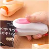 Bag Clips Vacuum Food Sealer Mini Portable Heat Sealing Hine Impse Seal Poly Tubing Plastic Drop Delivery Home Garden Housekee Organ Dh3Wu