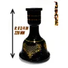 Versand aus den USA / Raucherzubehör / Shisha-Glassockel oder Vase mit 24-Karat-Goldverzierung / Schwarz oder Grün / Code GV24GN GV24BK