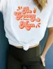 Women's T Shirts Be Groovy Summer Casual Funny Tumblr Women Clothing Korean Fashion Kawaii Cute Aesthetics Street Style Khaki Print Tee